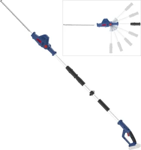 Akumulatorowe teleskopowe nożyce do żywopłotu Gude HST 18-0