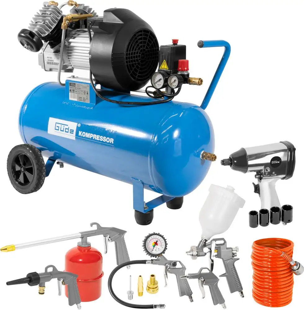 Sprężarka kompresor olejowy Gude 400/10/50 DG Zestaw 15 elementów 71170