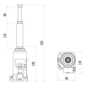 Podnośnik siłownik hydrauliczny Gude GSH 5T
