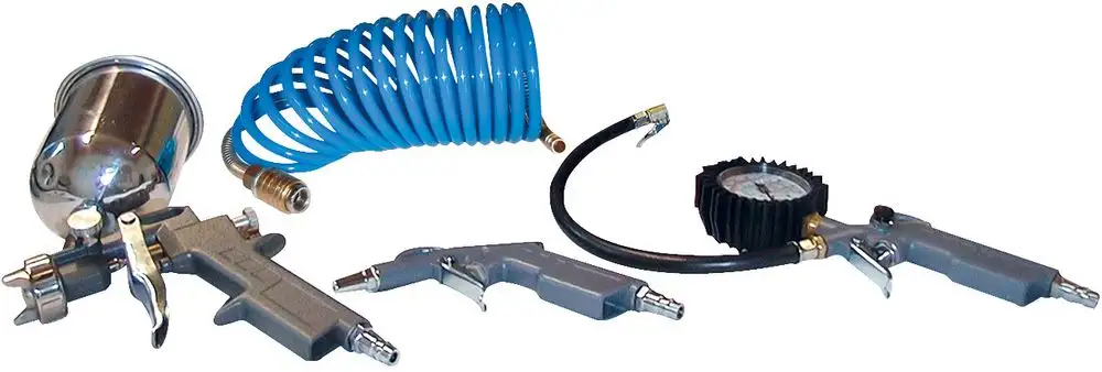 Zestaw sprężonego powietrza do kompresora 4-częściowy metalowy Gude  84092