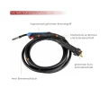 Kabel spawalniczy 4 m z palnikiem Gude MB15/AK 20148