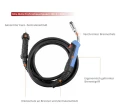 Kabel spawalniczy 4 m z palnikiem Gude MB25/AK 20149